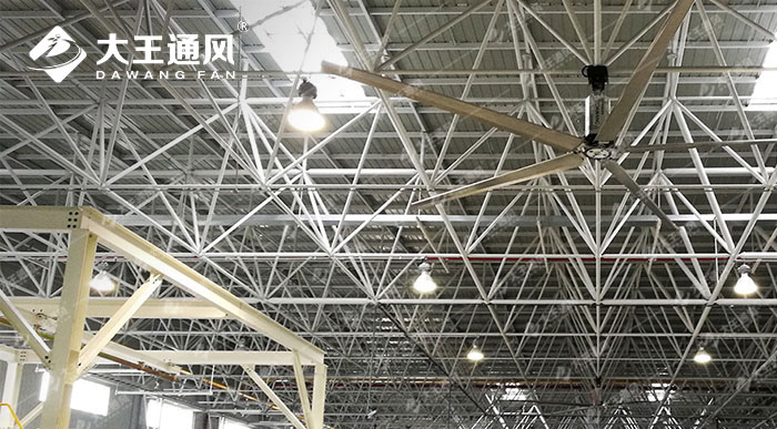 品牌汽車(chē)制造車(chē)間大型工業(yè)風(fēng)扇